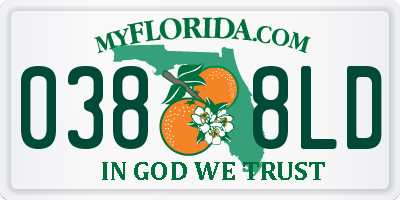 FL license plate 0388LD