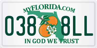 FL license plate 0388LL