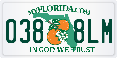 FL license plate 0388LM