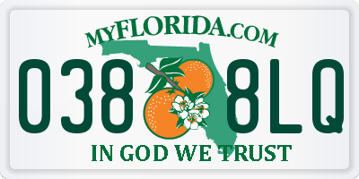 FL license plate 0388LQ