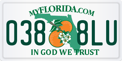 FL license plate 0388LU