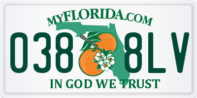 FL license plate 0388LV