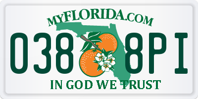 FL license plate 0388PI