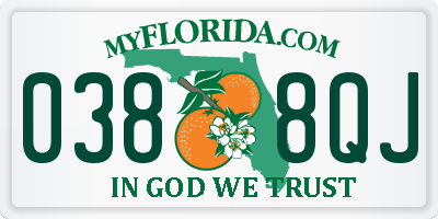 FL license plate 0388QJ