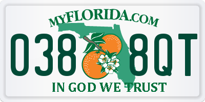 FL license plate 0388QT