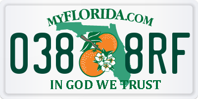 FL license plate 0388RF