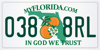 FL license plate 0388RL