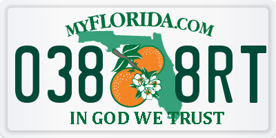 FL license plate 0388RT