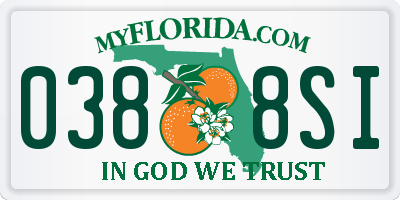 FL license plate 0388SI