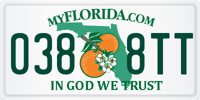 FL license plate 0388TT
