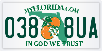 FL license plate 0388UA