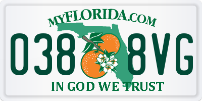 FL license plate 0388VG