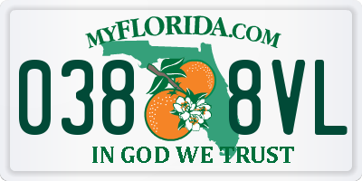 FL license plate 0388VL