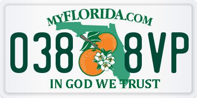 FL license plate 0388VP