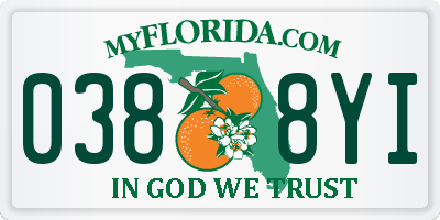 FL license plate 0388YI