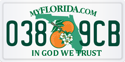FL license plate 0389CB