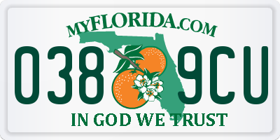 FL license plate 0389CU