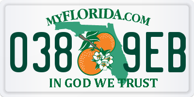 FL license plate 0389EB