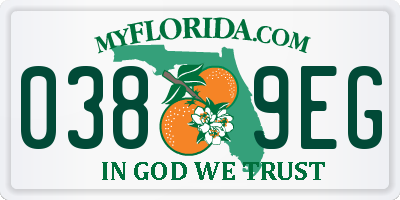 FL license plate 0389EG