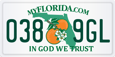 FL license plate 0389GL