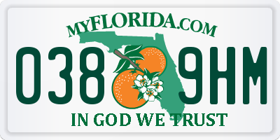 FL license plate 0389HM