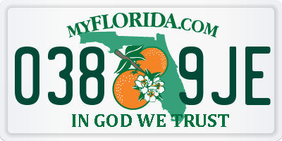 FL license plate 0389JE