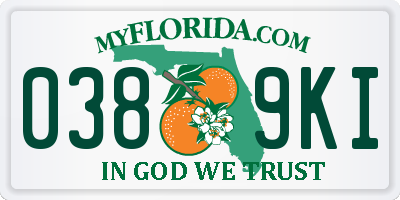 FL license plate 0389KI