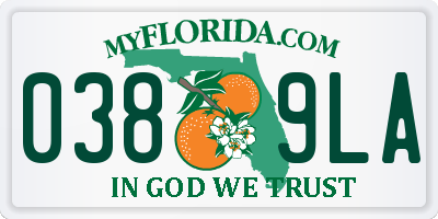 FL license plate 0389LA