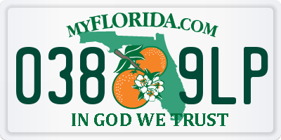 FL license plate 0389LP
