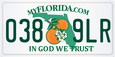 FL license plate 0389LR
