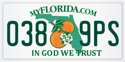 FL license plate 0389PS