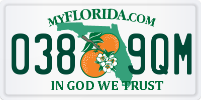 FL license plate 0389QM