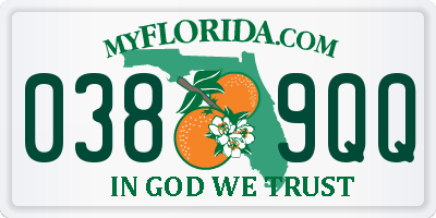 FL license plate 0389QQ