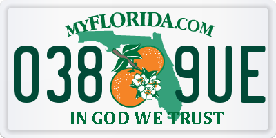 FL license plate 0389UE