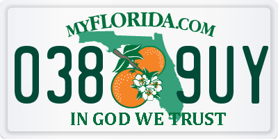 FL license plate 0389UY