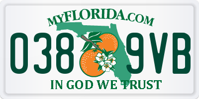 FL license plate 0389VB