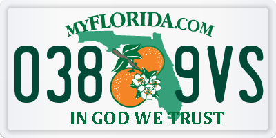 FL license plate 0389VS