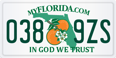FL license plate 0389ZS