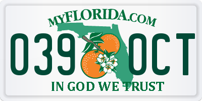FL license plate 0390CT