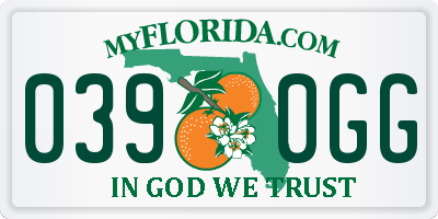 FL license plate 0390GG