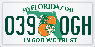 FL license plate 0390GH