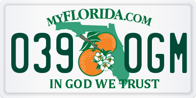 FL license plate 0390GM