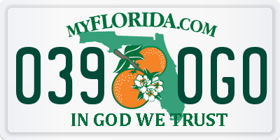 FL license plate 0390GO
