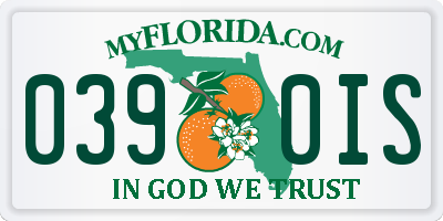 FL license plate 0390IS