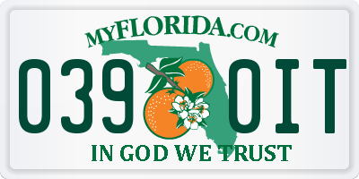 FL license plate 0390IT