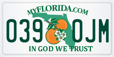 FL license plate 0390JM