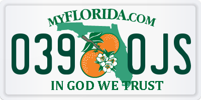 FL license plate 0390JS