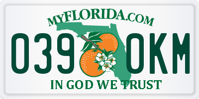 FL license plate 0390KM