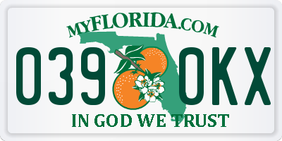 FL license plate 0390KX