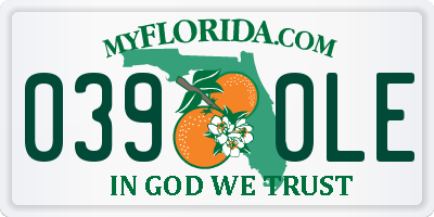 FL license plate 0390LE